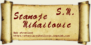 Stanoje Mihailović vizit kartica